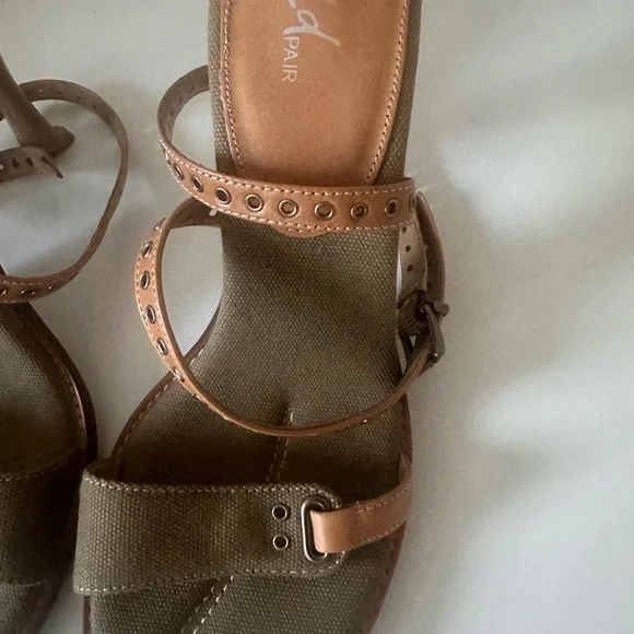 Wild Pair Brown and Tan Strappy high heel Sandals - Picture 7 of 15